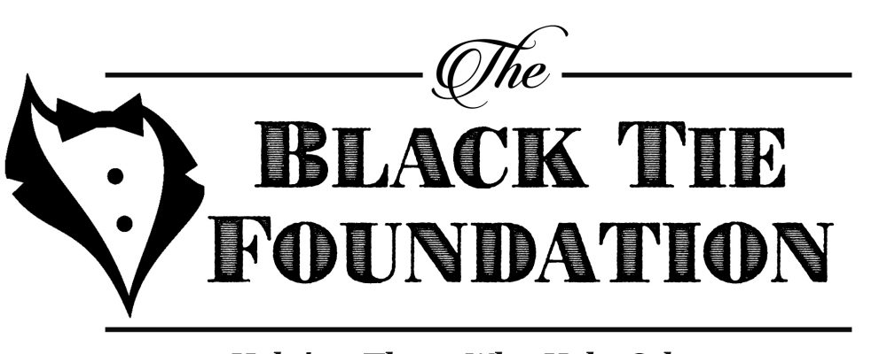 # The Black Tie Foundation Logo - Option Red